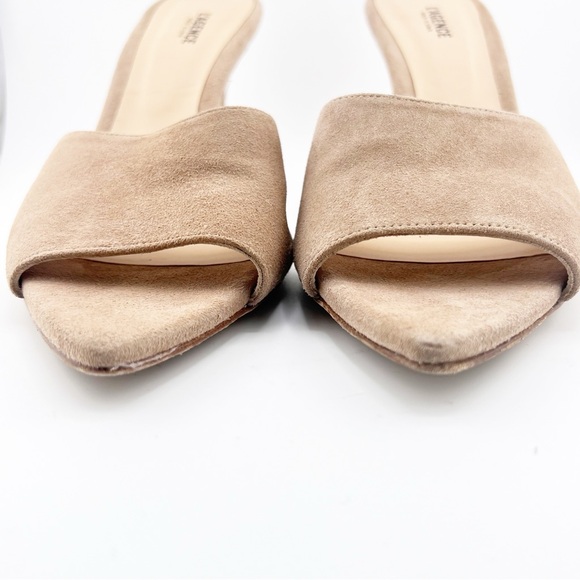 L'Agence Womens Lolita Suede Open Toe Mules EU39 Tan Stiletto Heel Pointed Toe - Picture 6 of 12
